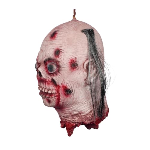 Abgeschnittenes Gesicht Halloween Prop, Halloween Gesicht abgeschnitten, Latexdekoration Bloody Gesicht mit Perücke Partyrequisiten, Geruchlos Festliche Schnitt Gesicht Corpse Face Prop für Nachtclub Abgeschnittenes Gesicht Halloween Prop, Halloween Gesicht abgeschnitten, Latexdekoration Bloody Gesicht mit Perücke Partyrequisiten, Geruchlos Festliche Schnitt Gesicht Corpse Face Prop für Nachtclub von Ynnhik