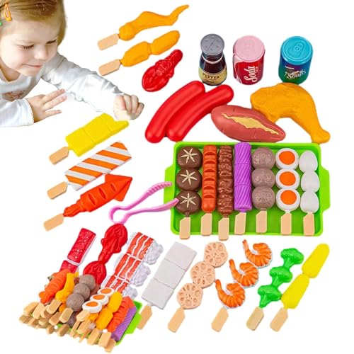 BBQ Grill Spielzeug Essen - Fake-Food-Zubehör, Rollenspiel-Grillspielzeug-Set - Interaktives Spielzeug für Kinder, Campingspielzeug, Grillset mit Spiellebensmitteln, Geburtstagsgeschenke BBQ Grill Spielzeug Essen - Fake-Food-Zubehör, Rollenspiel-Grillspielzeug-Set - Interaktives Spielzeug für Kinder, Campingspielzeug, Grillset mit Spiellebensmitteln, Geburtstagsgeschenke von Ynnhik