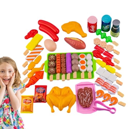 BBQ Grill Spielzeug Essen - Fake-Food-Zubehör, Rollenspiel-Grillspielzeug-Set - Interaktives Spielzeug für Kinder, Campingspielzeug, Grillset mit Spiellebensmitteln, Geburtstagsgeschenke BBQ Grill Spielzeug Essen - Fake-Food-Zubehör, Rollenspiel-Grillspielzeug-Set - Interaktives Spielzeug für Kinder, Campingspielzeug, Grillset mit Spiellebensmitteln, Geburtstagsgeschenke von Ynnhik