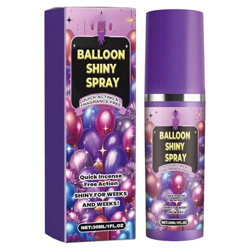 Ballonspray mit hohem Glanz, lange Haltbarkeit des Ballonsprays | Hochglänzendes Latex-Glanzspray für ein strahlendes Aussehen | Schnell trocknende Sparker-Lösung, Spray für glänzende Ballons, Ballong von Ynnhik