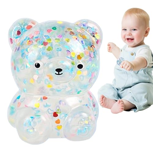 Bear Squeeze-Spielzeug | Tiny Squeeze Pailletten Bär Fidget Toys - Weiches Tierspielzeug für Tischdekoration, Osterstopfer, Kinder-Entspannungsspielzeug für Partygeschenke Bear Squeeze-Spielzeug | Tiny Squeeze Pailletten Bär Fidget Toys - Weiches Tierspielzeug für Tischdekoration, Osterstopfer, Kinder-Entspannungsspielzeug für Partygeschenke von Ynnhik