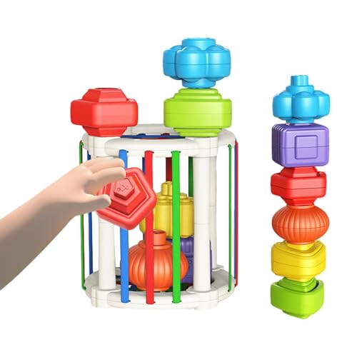 Blocksortierer, sensorisches Formspielzeug - Bunte sensorische Sortierspielzeuge,Aktivitätsspielzeug für Vorschulkinder, sensorischer Block, Farbsortierspiel, Greifblock für Kinder, Kleinkinder, und M Blocksortierer, sensorisches Formspielzeug - Bunte sensorische Sortierspielzeuge,Aktivitätsspielzeug für Vorschulkinder, sensorischer Block, Farbsortierspiel, Greifblock für Kinder, Kleinkinder, und M von Ynnhik