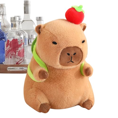 Capybara Plüschkissen, Plüsch Capybara | Weiches umarmen Capybara Spielzeug, das eine Schildkröte Tasche trägt - Gepolsterte entzückende Capybara-Tiere für Regale, Schreibtisch, Schlafzimmer Capybara Plüschkissen, Plüsch Capybara | Weiches umarmen Capybara Spielzeug, das eine Schildkröte Tasche trägt - Gepolsterte entzückende Capybara-Tiere für Regale, Schreibtisch, Schlafzimmer von Ynnhik