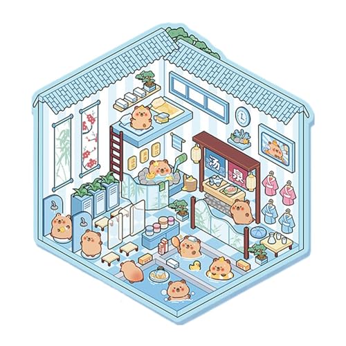 Cartoon-Aufkleber -Szenen - Entzückende Capybara Aufkleber Pack, Miniature Hot Spring Restaurant Aufkleber | Langlebige Vinyl-Aufkleber für Clips Bücher, Handytaschen, niedlich machen Ihre eigenen Cartoon-Aufkleber -Szenen - Entzückende Capybara Aufkleber Pack, Miniature Hot Spring Restaurant Aufkleber | Langlebige Vinyl-Aufkleber für Clips Bücher, Handytaschen, niedlich machen Ihre eigenen von Ynnhik