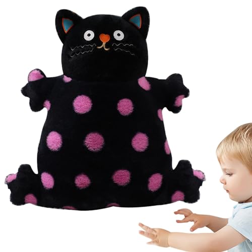 Cat Plüsch - Niedlich gepunktete Katze Kissen | 45 cm/17,7 Zoll Cartoon Katze gepolstertes Spielzeug, weiches und niedliches Plüschtier Sofa für Zuhause von Ynnhik