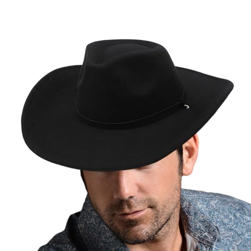 Cowboy Sun Hut, Cowgirl Hut für Women-Western Cowgirl Hut mit einem breiten Clip, bequeme Cowboy-Hut, einfache Sonnenhut, westliche Accessoires, Cowboy Sonne für brim uv Schutz Atmung aktive authenti von Ynnhik