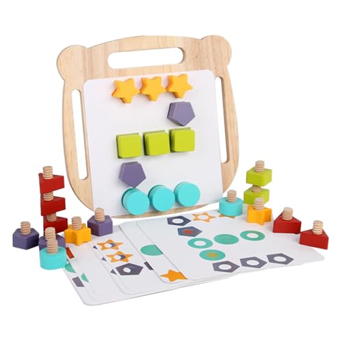 Dichtes Holz Vorschulspielzeug, Schraubenpuzzle - Sichere Vorschulspielzeug Puzzle - Lernspiele aus Holz Puzzle Kreativ zum Geburtstag Weihnachten Neujahr Ostern Dichtes Holz Vorschulspielzeug, Schraubenpuzzle - Sichere Vorschulspielzeug Puzzle - Lernspiele aus Holz Puzzle Kreativ zum Geburtstag Weihnachten Neujahr Ostern von Ynnhik