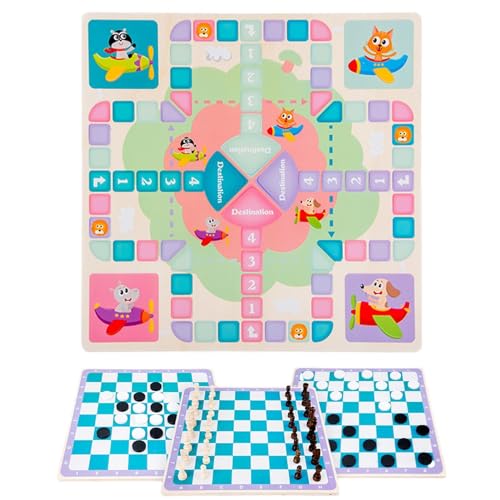 Fliegende Schach-Familienspiel, Spielzeug für Schachspiele | Holz 4 in 1 tragbares Reiseschachspiel | Multifunktionales hölzernes tragbares Flugschach Lernspielzeug für Erwachsene, Kinder Fliegende Schach-Familienspiel, Spielzeug für Schachspiele | Holz 4 in 1 tragbares Reiseschachspiel | Multifunktionales hölzernes tragbares Flugschach Lernspielzeug für Erwachsene, Kinder von Ynnhik