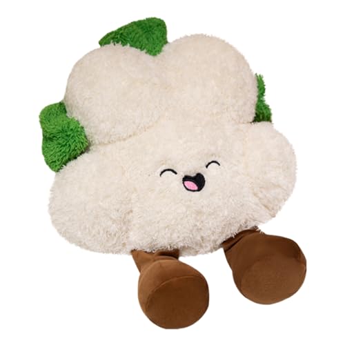 Gemüseplüschpuppe - Flauschige Blumenkohlform, kompaktes weiches Spielzeug | Leichter gemütlicher Build, Mehrzweck niedlicher Sammelkollektible, effizienter Huggable Comfort, tragbares praktisches Dek von Ynnhik