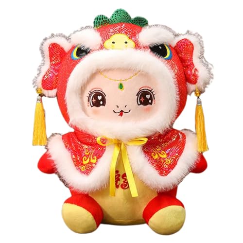 Jahr der Snake Mascot - 2025 Chinesische Tierkreis Snake Plüsch, Schlangen-Plüsch-Puppe | Niedliche Mascot, Feine Verarbeitung, Chinesische Schlange Plüsch, Schlangen-Plüsch für Kinder, Reflektierende von Ynnhik