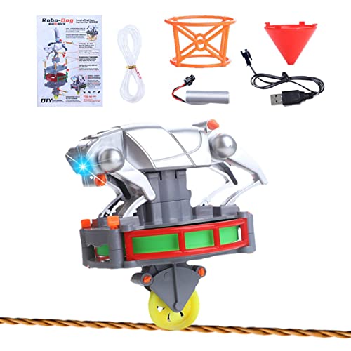 Kleines Roboter-Hundespielzeug, Hundespielzeug für Schubkarren, Balance Einrad Tightrope Draht Walking, Elektrisches Schwerkraft Balance-Spielzeug, pädagogisches Party-Liebling für Halloween und Kleines Roboter-Hundespielzeug, Hundespielzeug für Schubkarren, Balance Einrad Tightrope Draht Walking, Elektrisches Schwerkraft Balance-Spielzeug, pädagogisches Party-Liebling für Halloween und von Ynnhik