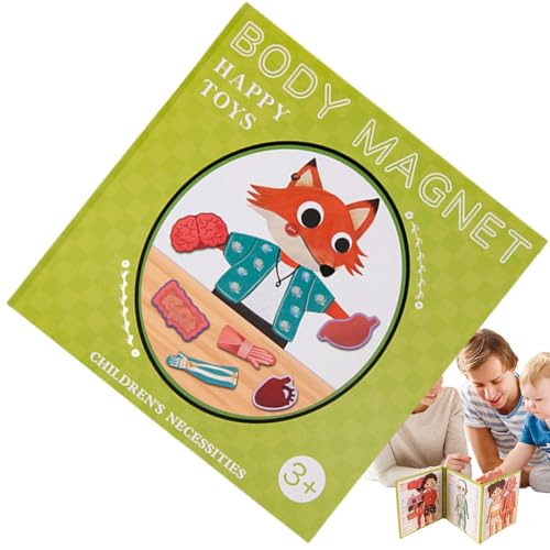 Menschliches Body Puzzle, Body Puzzle,Körperteile magnetisches Puzzle für Kinder - Menschliche Anatomie Kinder Bodenpuzzle Körper Puzzle Wissenschaftliches Spielzeug für Kinder 3+ Jahre alt von Ynnhik