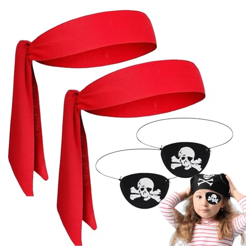 Piratenkappe für Männer, Piratenzubehör für Frauen | Kopf Bandana Augenpatch für Cosplay | Halloween Piraten Favor, Masquade Cosplay Caps für Halloween Pirat, Set 4, se beskrivning Piratenkappe für Männer, Piratenzubehör für Frauen | Kopf Bandana Augenpatch für Cosplay | Halloween Piraten Favor, Masquade Cosplay Caps für Halloween Pirat, Set 4, se beskrivning von Ynnhik