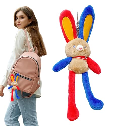 Plüsch-Kaninchen-Ornament - Süße Kaninchenpuppe Schultasche Anhänger - Bunte gefüllte Kaninchen-Plüsch-Ornamente für Autoinnen, Handtaschenzubehör Plüsch-Kaninchen-Ornament - Süße Kaninchenpuppe Schultasche Anhänger - Bunte gefüllte Kaninchen-Plüsch-Ornamente für Autoinnen, Handtaschenzubehör von Ynnhik