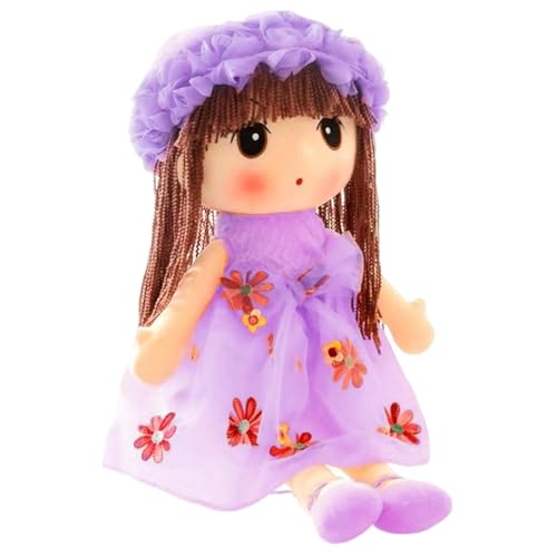 Plüschpuppe Mädchen,Plüsch-Puppe für Babys - Traspuppe Gemütlicher Kel,Puppe mit Hutrock, weiche handgefertigte multikulturelle Schlafpartner für Kinder Babys von Ynnhik