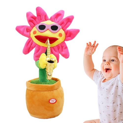 Singende tanzende Sonnenblume, tanzendes Sonnenblumenspielzeug | Glühendes sprechendes, sich wiederholendes Saxophon weichem Plüsch - Partygeschenke, Dekokissen, Geschenke, 200 Lieder, Musikalisch Singende tanzende Sonnenblume, tanzendes Sonnenblumenspielzeug | Glühendes sprechendes, sich wiederholendes Saxophon weichem Plüsch - Partygeschenke, Dekokissen, Geschenke, 200 Lieder, Musikalisch von Ynnhik