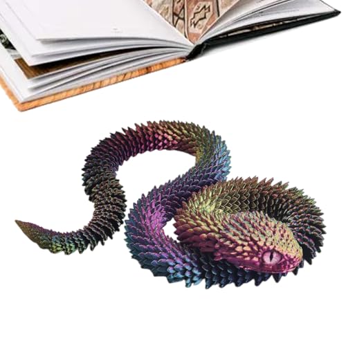 Snake Fidget Figur - Bewegliches Tierspielzeug, Realistische Schlangenskulptur | Handgelenk Snake Modell mit flexiblen Segmenten für Tricks -Spielzeit, lustige Requisiten, Stress Spielzeug-Momente Snake Fidget Figur - Bewegliches Tierspielzeug, Realistische Schlangenskulptur | Handgelenk Snake Modell mit flexiblen Segmenten für Tricks -Spielzeit, lustige Requisiten, Stress Spielzeug-Momente von Ynnhik