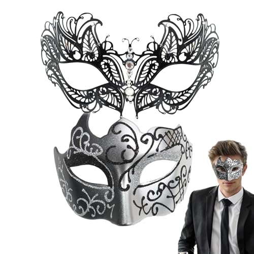 Spitze Masquerade Masque, Masque Costume - 2X Retro Face Cover,Seine und ihre glitzernden Kostüme, Zubehör für Partys für Frauen Männer Spitze Masquerade Masque, Masque Costume - 2X Retro Face Cover,Seine und ihre glitzernden Kostüme, Zubehör für Partys für Frauen Männer von Ynnhik