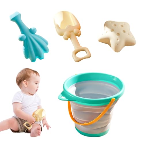 Strandsand Spielzeug für Kinder,Klappeimer Strandspielzeug, Kinder faltbare Silikon Strandset, Silikon Sommer Spielzeug mit glatten Kanten für Strand, Garten, Pool und Garten Strandsand Spielzeug für Kinder,Klappeimer Strandspielzeug, Kinder faltbare Silikon Strandset, Silikon Sommer Spielzeug mit glatten Kanten für Strand, Garten, Pool und Garten von Ynnhik