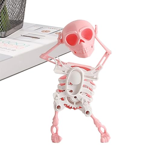 Swing Skeleton Figur Spielzeug, Tanzendes Skelett - Lustige Uhr Skelett Figur Spielzeug,Menschliches Skelett Skelett Uhrwerk Spielzeug für Schlafsaal, Arbeitsbereich, Zuhause und Schule von Ynnhik