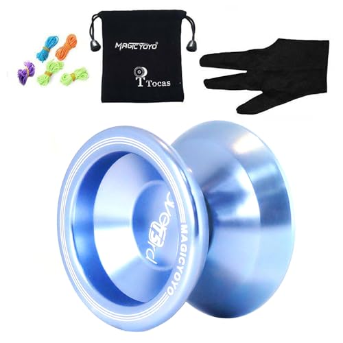 T5 Metal Yoyo für Kinder - Nicht reagierendes professionelles Yoyo Kugellager, Aluminium-Legierung Yoyos mit Tasche 5 Saiten und einem Handschuh für Erwachsene T5 Metal Yoyo für Kinder - Nicht reagierendes professionelles Yoyo Kugellager, Aluminium-Legierung Yoyos mit Tasche 5 Saiten und einem Handschuh für Erwachsene von Ynnhik