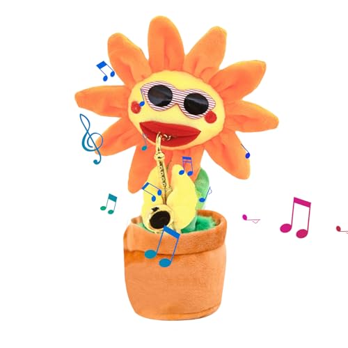 Tanzende Sonnenblume,Singende tanzende Sonnenblume - Glühendes sprechendes, sich wiederholendes Saxophon weichem Plüsch - Partygeschenke, Dekokissen, Geschenke, 200 Lieder, Musikalisches, lustiges Tanzende Sonnenblume,Singende tanzende Sonnenblume - Glühendes sprechendes, sich wiederholendes Saxophon weichem Plüsch - Partygeschenke, Dekokissen, Geschenke, 200 Lieder, Musikalisches, lustiges von Ynnhik