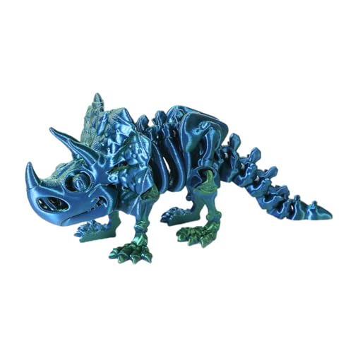 Ynnhik 3D-gedruckte Dinosaurierfigur, 3D-gedrucktes Dinosaurierspielzeug,Gelenkiges Flexibles Dinosaurierspielzeug - Dino-Schreibtisch-Ornament, Sammelspielzeug für Regalpräsentation von Ynnhik