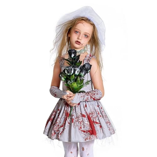 Ynnhik Bloody Halloween Dress – Bloody Halloween Dress | Halloween Dress Up Zubehör mit Auge und Glovelettes für Party Favors von Ynnhik