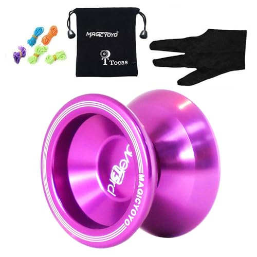 Yoyo for Kids Beginner T5 - Nicht reagierendes Yoyo aus Metall mit Tasche 5 Saiten und einem Handschuh - Aluminiumlegierung und KK-Lager für Erwachsene Yoyo for Kids Beginner T5 - Nicht reagierendes Yoyo aus Metall mit Tasche 5 Saiten und einem Handschuh - Aluminiumlegierung und KK-Lager für Erwachsene von Ynnhik