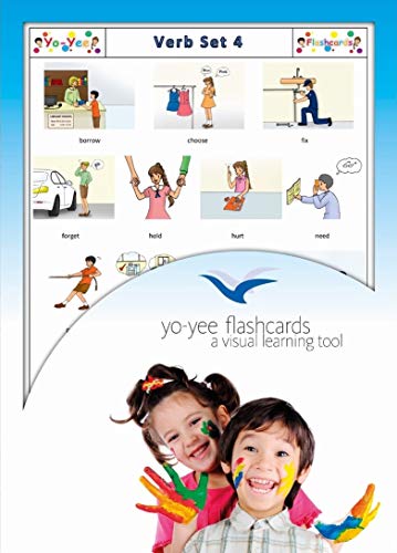 Verbs Flashcards - Set 4 - Verb Bildkarten zur Sprachförderung in Kita, Kindergärten und Grundschulen von Yo-Yee Flashcards