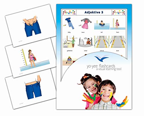 Yo-Yee Flashcards Bildkarten Adjektive und Gegensatzpaare - Set 3 - Erweitere spielerisch Grundwortschatz, Satzbau und Grammatik - Inklusive Spielideen und Einsatzmöglichkeiten von Yo-Yee Flashcards