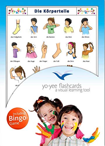 Yo-Yee Flashcards Bildkarten Körper/Körperteile mit passendem Bingospiel - Zur Sprachförderung in Kindergarten, Schulen und Logopädie von Yo-Yee Flashcards