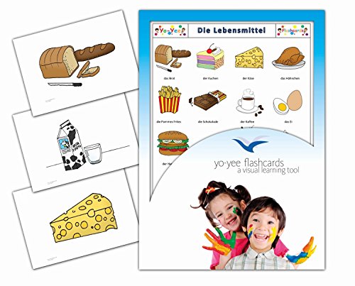 Yo-Yee Flashcards Bildkarten für den Deutschunterricht - Essen und Trinken - Erweitere spielerisch Grundwortschatz, Satzbau und Grammatik - Für Kita, Kindergarten, Grundschule oder Logopädie von Yo-Yee Flashcards