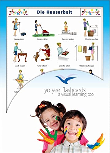 Yo-Yee Flashcards Bildkarten für den Deutschunterricht - Hausarbeit - Erweitere spielerisch Grundwortschatz, Satzbau und Grammatik - Inklusive Spielideen und Einsatzmöglichkeiten von Yo-Yee Flashcards