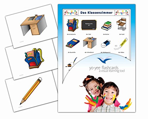 Yo-Yee Flashcards Bildkarten für den Deutschunterricht - Klassenzimmer - Für Kindergarten und Grundschule von Yo-Yee Flashcards