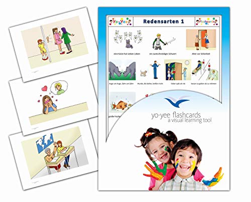 Yo-Yee Flashcards Bildkarten für den Deutschunterricht - Redewendungen 1 zur Sprachförderung im DAZ/DAF Unterricht - Inklusive Spielideen und Einsatzmöglichkeiten von Yo-Yee Flashcards
