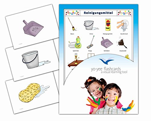 Yo-Yee Flashcards Bildkarten für den Deutschunterricht - Reinigungsmittel - Für Kindergarten, Grundschule, und DAF/DAZ von Yo-Yee Flashcards