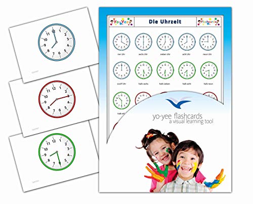 Yo-Yee Flashcards Bildkarten für den Deutschunterricht - Uhrzeit - Erweitere spielerisch Grundwortschatz, Satzbau und Grammatik - Inklusive Spielideen und Einsatzmöglichkeiten von Yo-Yee Flashcards