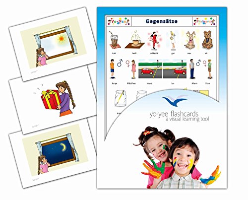 Yo-Yee Flashcards Bildkarten zur Sprachförderung - Adjektive und Gegensätze - Erweitere spielerisch Grundwortschatz, Satzbau und Grammatik - Für Kita, Kindergarten, Grundschule oder Logopädie von Yo-Yee Flashcards