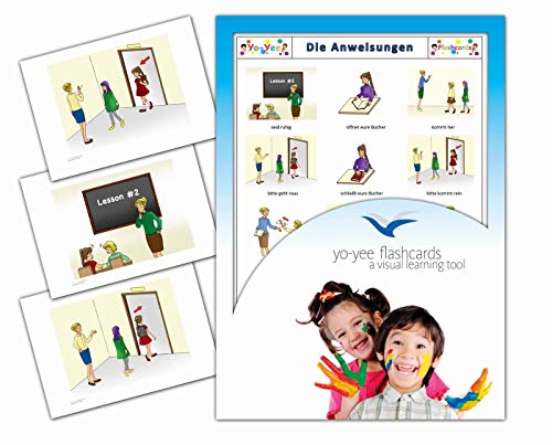 Yo-Yee Flashcards Bildkarten zur Sprachförderung - Anweisungen im Klassenraum - Erweitere spielerisch Grundwortschatz, Satzbau und Grammatik - Inklusive Spielideen und Einsatzmöglichkeiten von Yo-Yee Flashcards