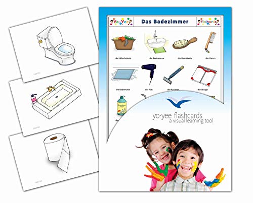 Yo-Yee Flashcards Bildkarten zur Sprachförderung - Badezimmer - Erweitere spielerisch Grundwortschatz, Satzbau und Grammatik - Inklusive Spielideen und Einsatzmöglichkeiten von Yo-Yee Flashcards