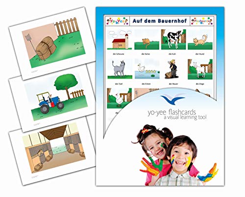 Yo-Yee Flashcards Bildkarten zur Sprachförderung - Bauernhof - Erweitere spielerisch Grundwortschatz, Satzbau und Grammatik - Inklusive Spielideen und Einsatzmöglichkeiten von Yo-Yee Flashcards