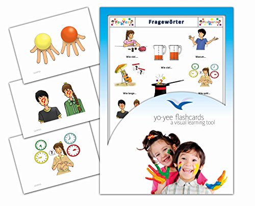 Yo-Yee Flashcards Bildkarten zur Sprachförderung - Fragewörter - Erweitere spielerisch Grundwortschatz, Satzbau und Grammatik - Für Kita, Kindergarten, Grundschule oder Logopädie von Yo-Yee Flashcards