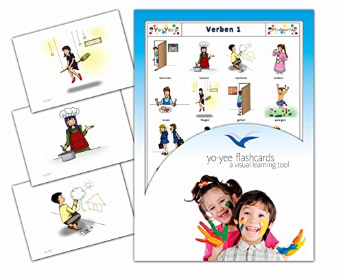 Yo-Yee Flashcards Bildkarten zur Sprachförderung - Verben 1 - Erweitere spielerisch Grundwortschatz, Satzbau und Grammatik - Für Kita, Kindergarten, Grundschule oder Logopädie von Yo-Yee Flashcards
