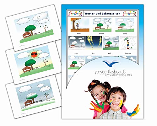 Yo-Yee Flashcards Bildkarten zur Sprachförderung - Wetter und Jahreszeiten - Erweitere spielerisch Grundwortschatz, Satzbau und Grammatik - Inklusive Spielideen und Einsatzmöglichkeiten von Yo-Yee Flashcards