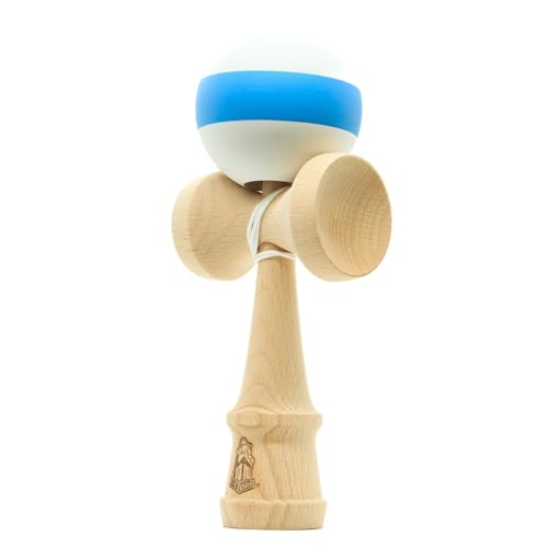 Catchy Standard Kendama - BLAU/Weiss (Japanisches Traditionelles Spielzeug, Vom Anfänger Zum Profi) von YoYo Factory