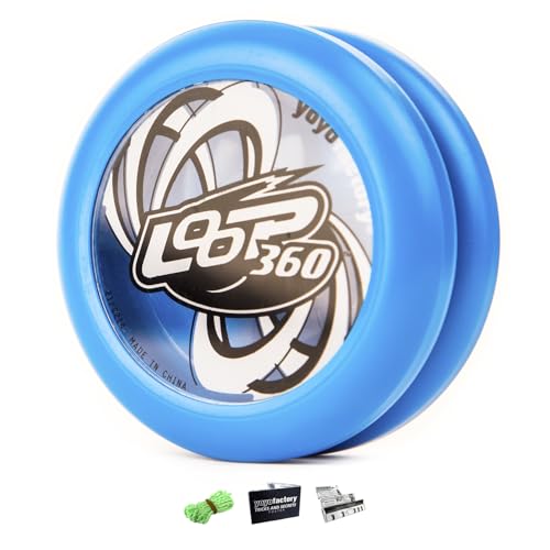 YoYo Factory Loop 360 – JoJo mit Leerlauf und Kugellager – Perfektes Yoyo für Anfänger & Kinder – Spielzeug für Looping-Tricks – JoJo Kinder ab 6 - Blau von YoYo Factory