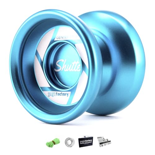 YoYo Factory Shutter Jo jo – Unresponsives Profi Yoyo aus Vollmetall – Leerlauf JoJo mit Kugellager – Von Weltmeister Gentry Stein genutzt – Spielzeug für Kinder & Erwachsene - Blau YoYo Factory Shutter Jo jo – Unresponsives Profi Yoyo aus Vollmetall – Leerlauf JoJo mit Kugellager – Von Weltmeister Gentry Stein genutzt – Spielzeug für Kinder & Erwachsene - Blau von YoYo Factory