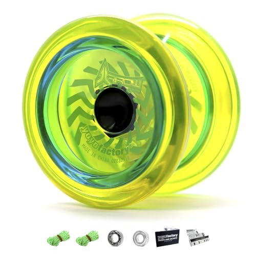 YoyoFactory Arrow Yo-Yo Mit Extra Kugellager Und Schnur - GELB (Vom Anfänger Zum Profi, Moderne Leistung YoYo) von YoYo Factory