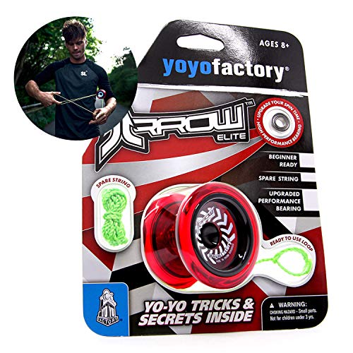 YoyoFactory Arrow Yo-Yo Mit Extra Kugellager Und Schnur - ROT (Vom Anfänger Zum Profi, Moderne Leistung YoYo) von YoYo Factory